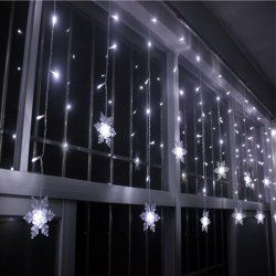 Christmas Indoor Decor Snowflake Pendant LED String Light -  