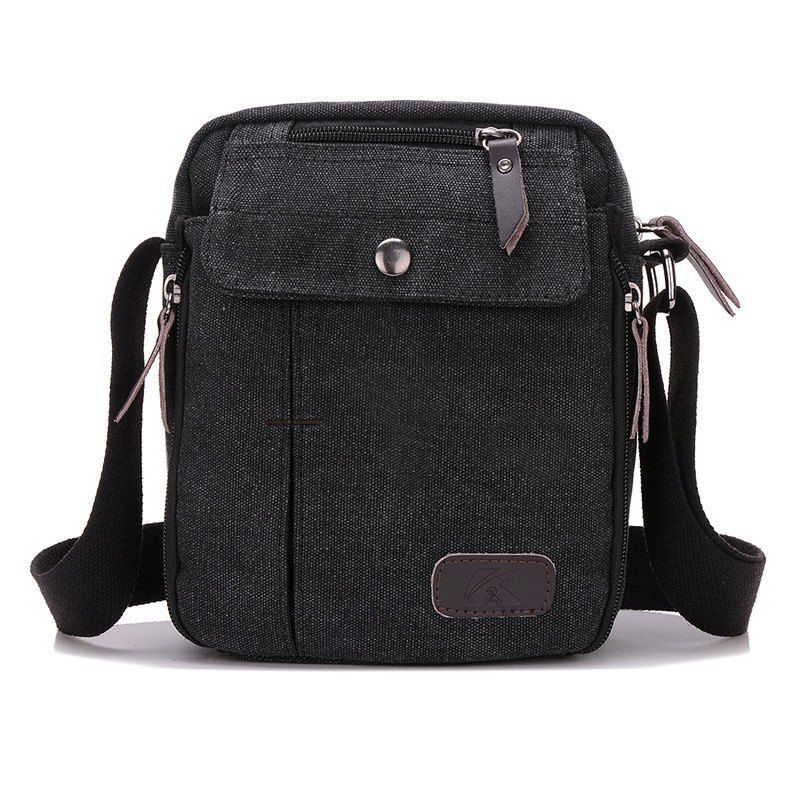 

Casual Canvas Corssbody Bag, Black