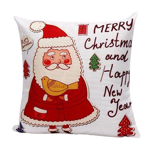 

Sofa Cartoon Santa Claus Pillow Case, Red