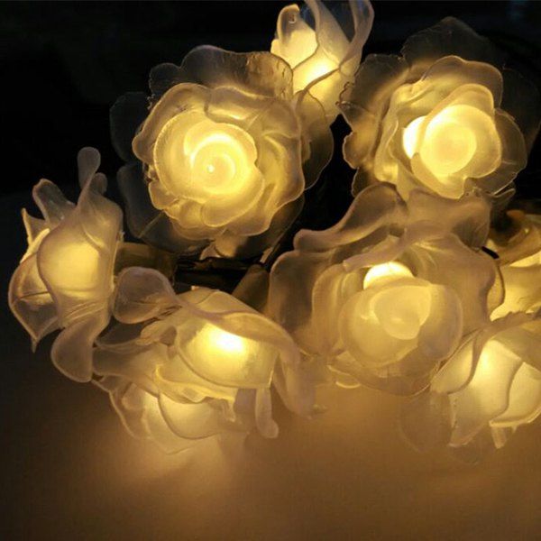 

4.8M Solar Power Floral LED String Light Christmas Decoration Supplies, Warm white light