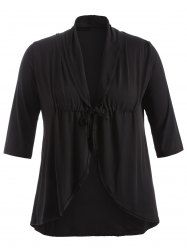 Slimming Drawstring Asymmetric Jacket