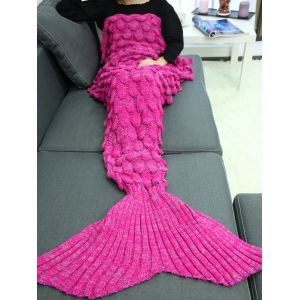 

Knitting Fish Scales Design Mermaid Tail Style Blanket, Tutti frutti