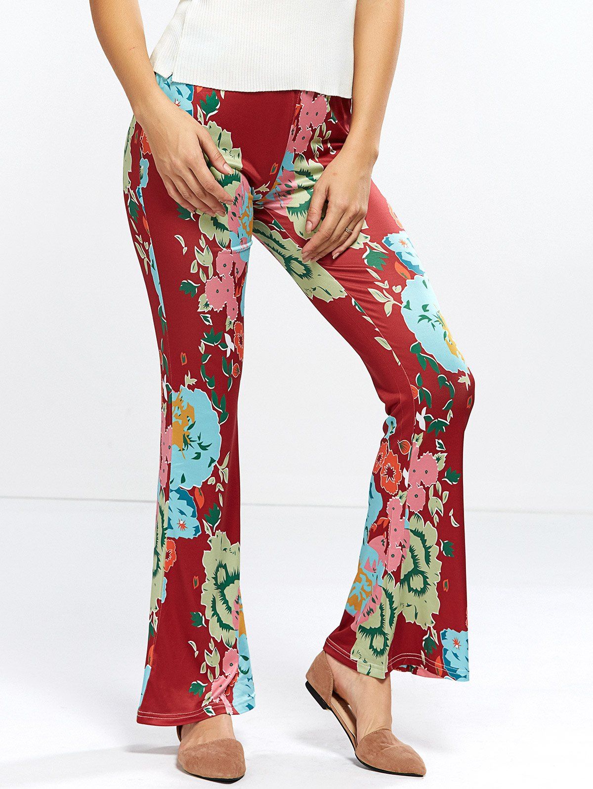 bell bottom floral pants