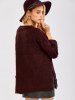 Tassel Drop Shoulder High Low Sweater -  