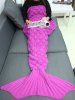 Soft Knitted Throw Bed Wrap Mermaid Blanket -  
