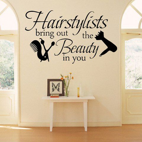 2018 Hairstyle Quote Removable Barbershop Vinyl Wall 