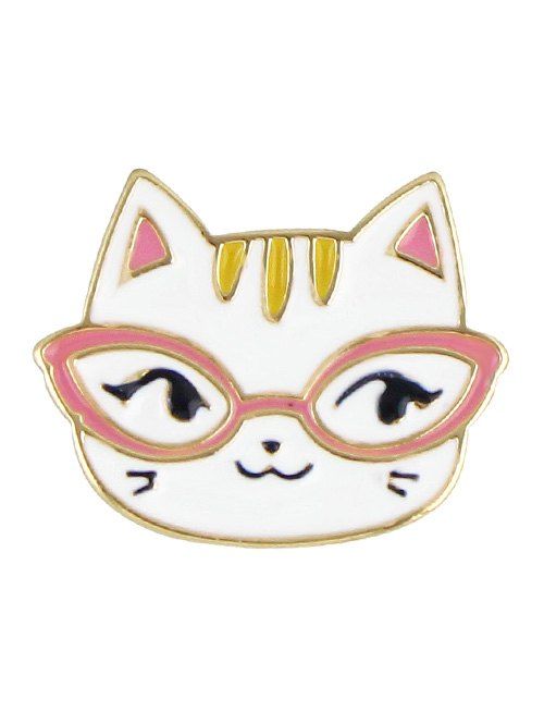

Kitten Brooch, White