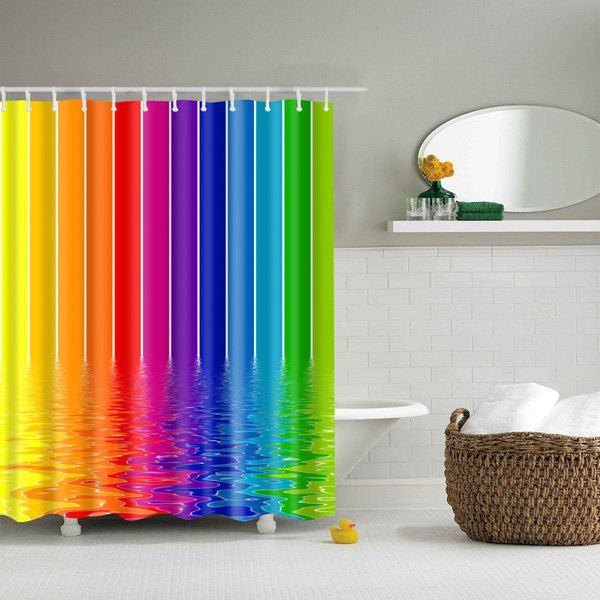 

Colorful Waterproof Polyester Bathroom Shower Curtain