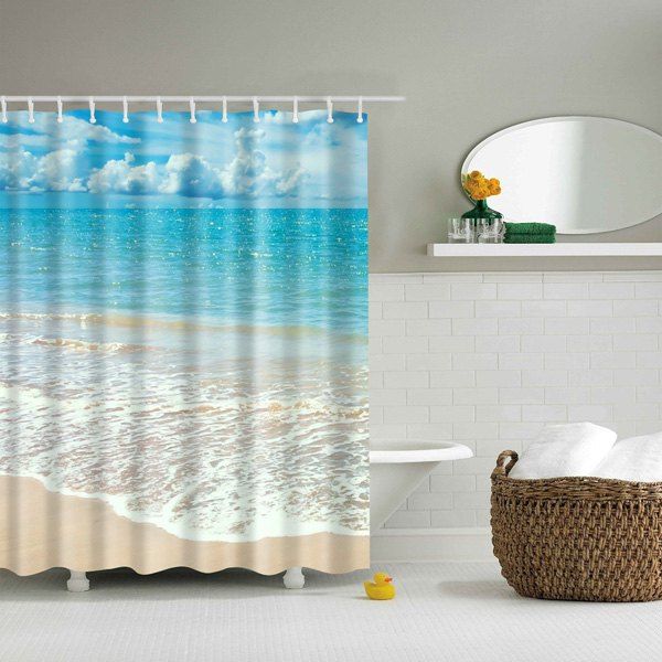 [40% OFF] Mouldproof Waterproof Beach Bath Shower Curtain | Rosegal