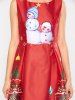 Sleeveless Snowman Christmas Skater Party Dress -  