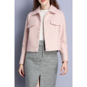 Short Wool Blend Coat