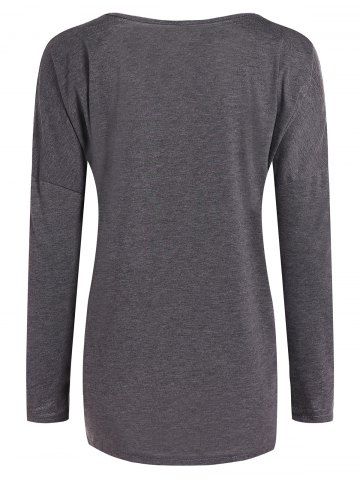 

Christmas Reindeer Sequin Long Sleeve T-Shirt, Gray