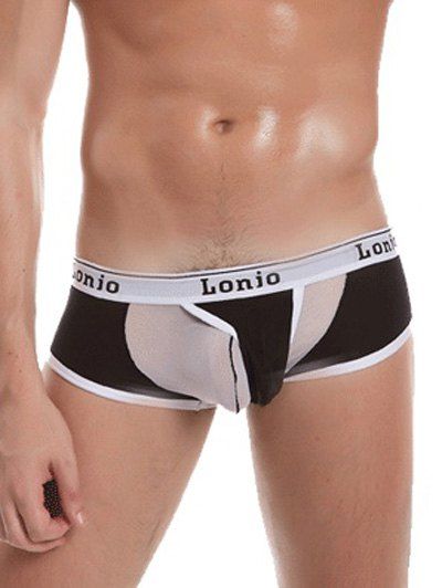 

Low Rise Contrast Panel Boxer Briefs, Black