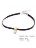 Engraved Love Star Choker Necklace -  