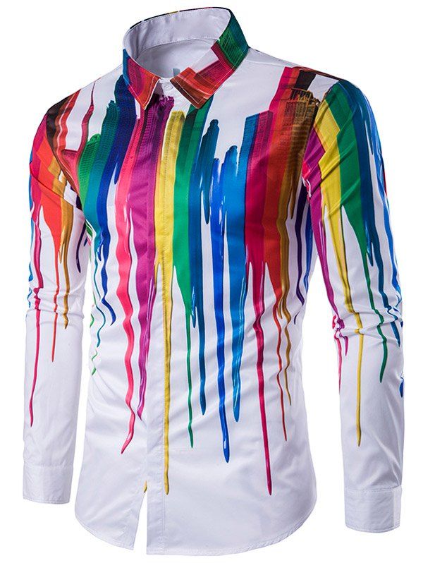 mens paint splatter shirt