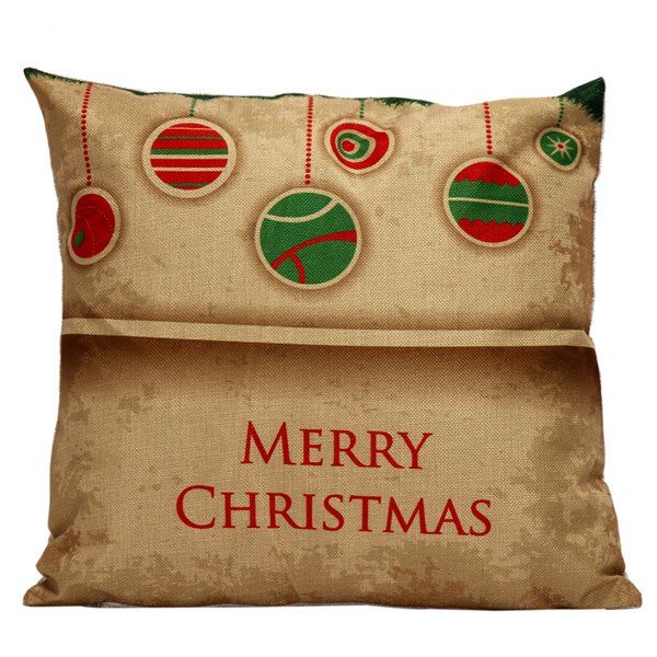 

Christmas Hangers Cushion Home Office Pillow Cover, Light brown