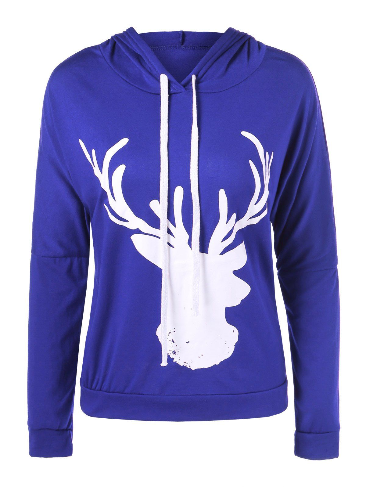 

Hooded Christmas Fawn Hoodie, Blue