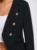 Double Breasted Slimming Short Blazer -  