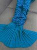 Knitting Striped Mermaid Tail Blanket -  