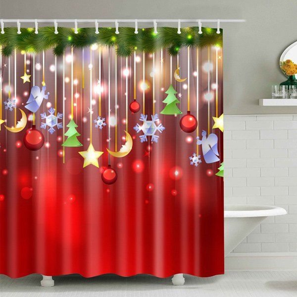 

Christmas Waterproof Mouldproof Shower Curtain, Colormix