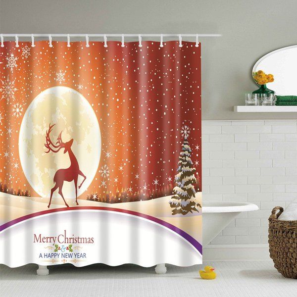 57 Off Merry Christmas Bathroom Decor Shower Curtain Rosegal