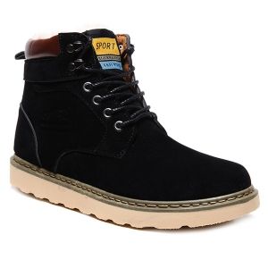 Suede Metal Tie Up Boots