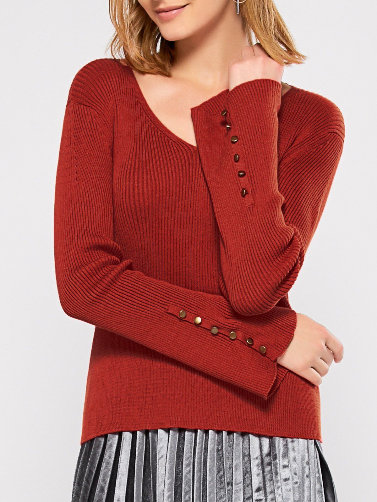 

Rib Knit Flared Sleeve Jumper, Jacinth