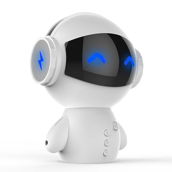 

Portable Bluetooth Robot Sound System Music Surround, White