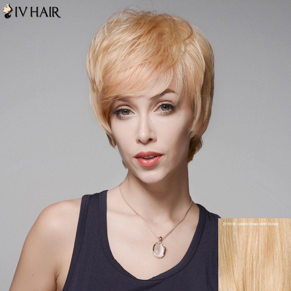 32 Off Siv Hair Short Pixie Haircut Fluffy Straight Human Hair
