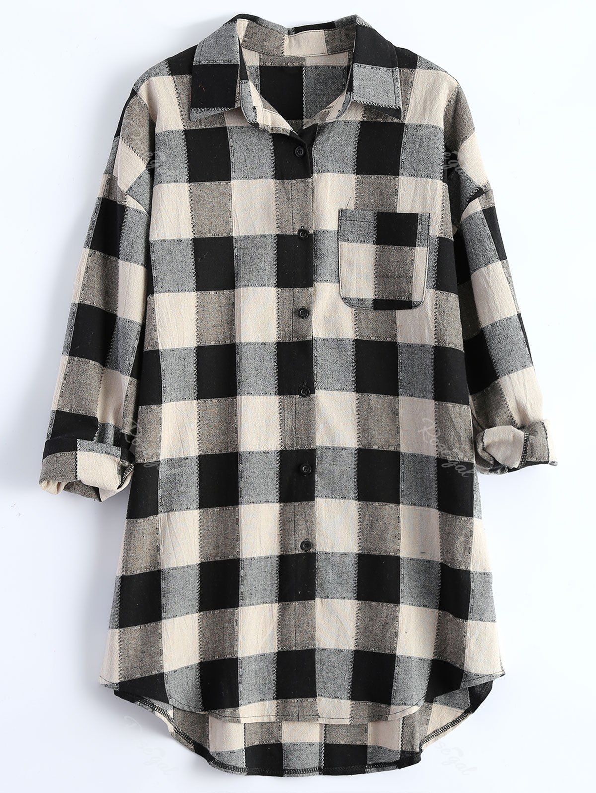 

Plus Size Plaid Blouse, Colormix