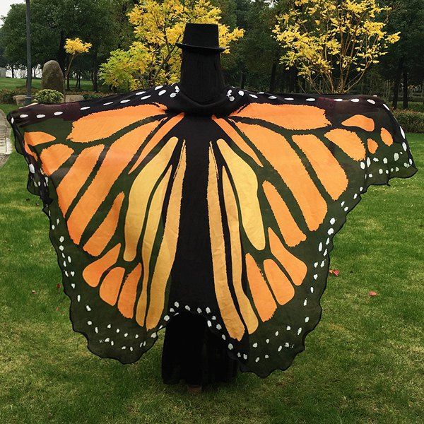 Butterfly wing cape scarf