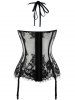 Off Halter Lace See Thru Corset Rosegal