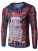 T-Shirt à Col Ras de Cou Imprimé Lion de Mer en Dessin Animé 3D - Multicolore 2XL