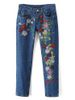 Embroidered High Rise Jeans -  