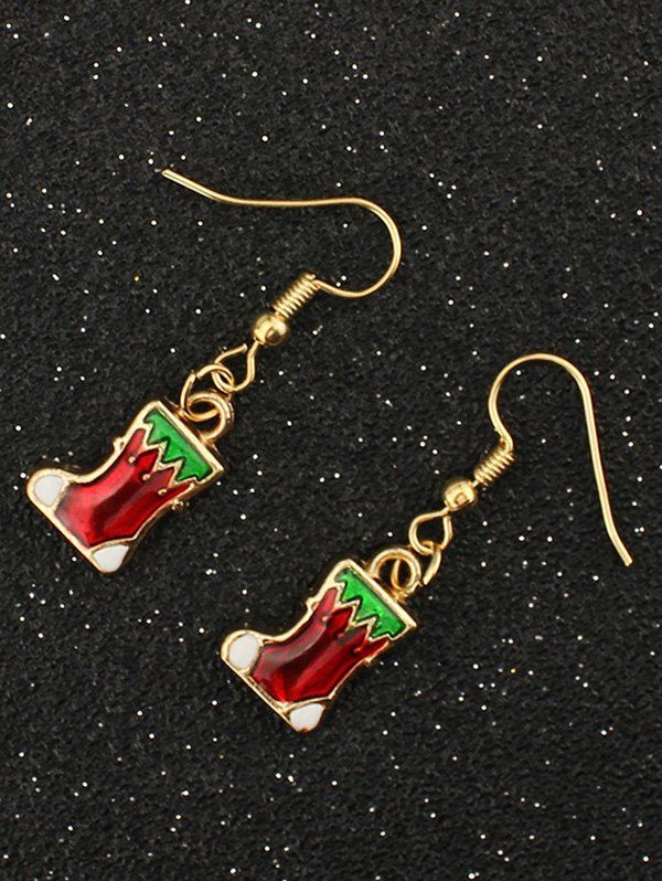 

Christmas Boots Drop Earrings, Golden