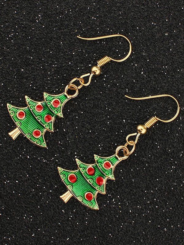 

Christmas Tree Earrings, Golden