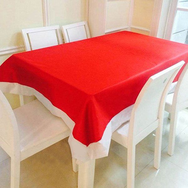 

132*208CM Christmas Dinner Decor Table Linen, Red