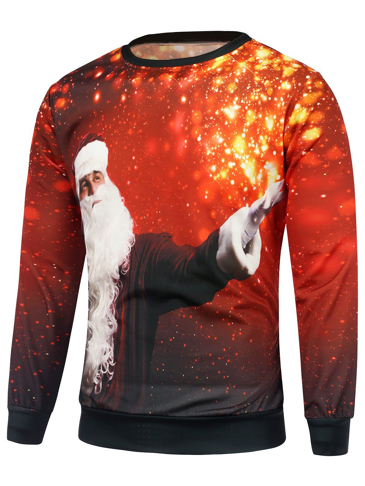 

Christmas Santa Claus Printing Sweatshirt, Red