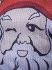 Crew Neck 3D Father Christmas Cartoon Print T-Shirt -  