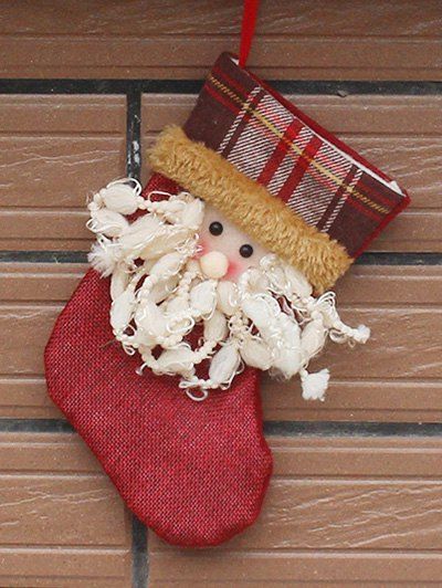 

Santa Present Stocking Sock Christmas Tree Festival Decoration, Red