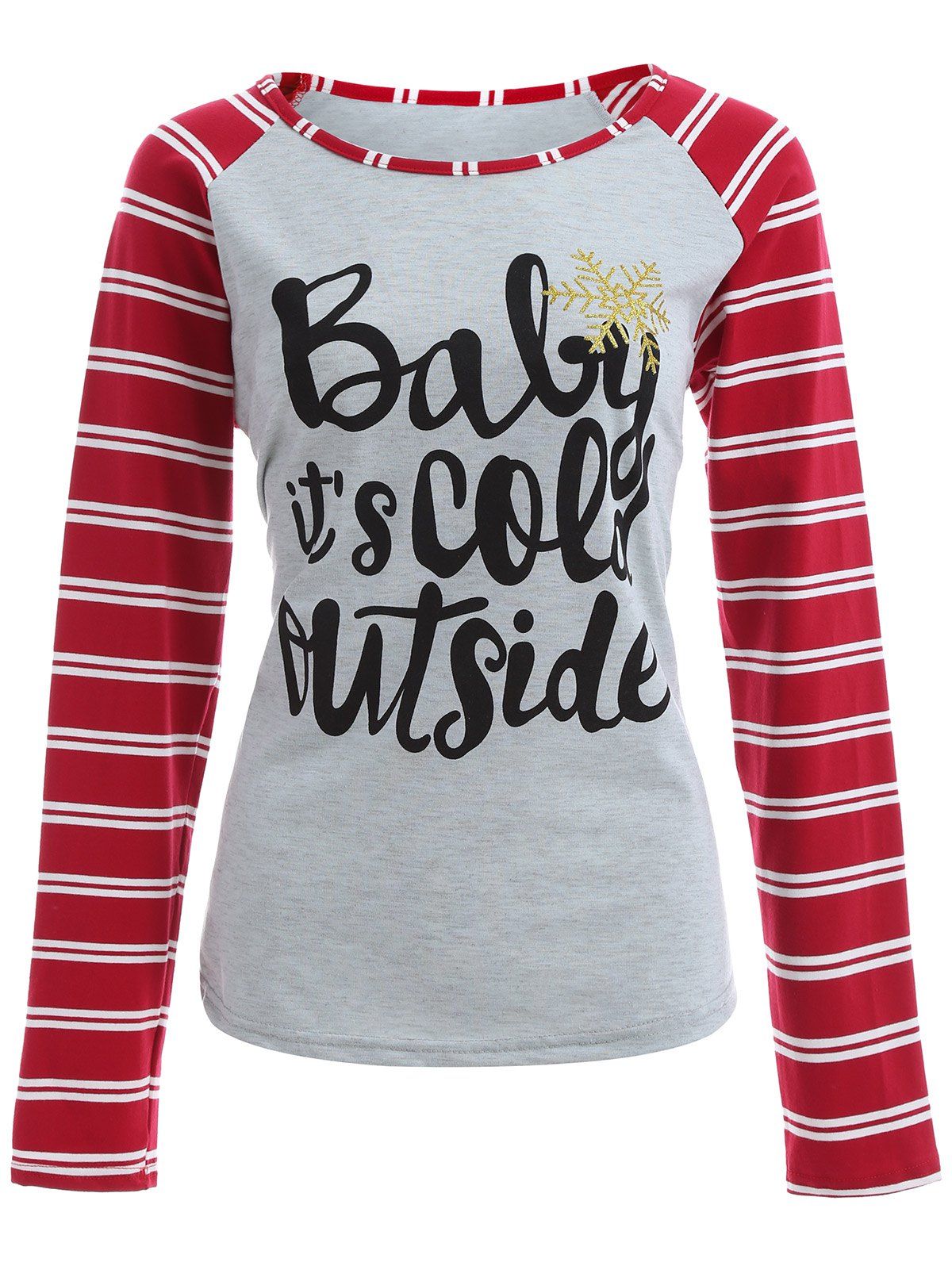 

Its Cold Outside Christmas Tee, Gray and red