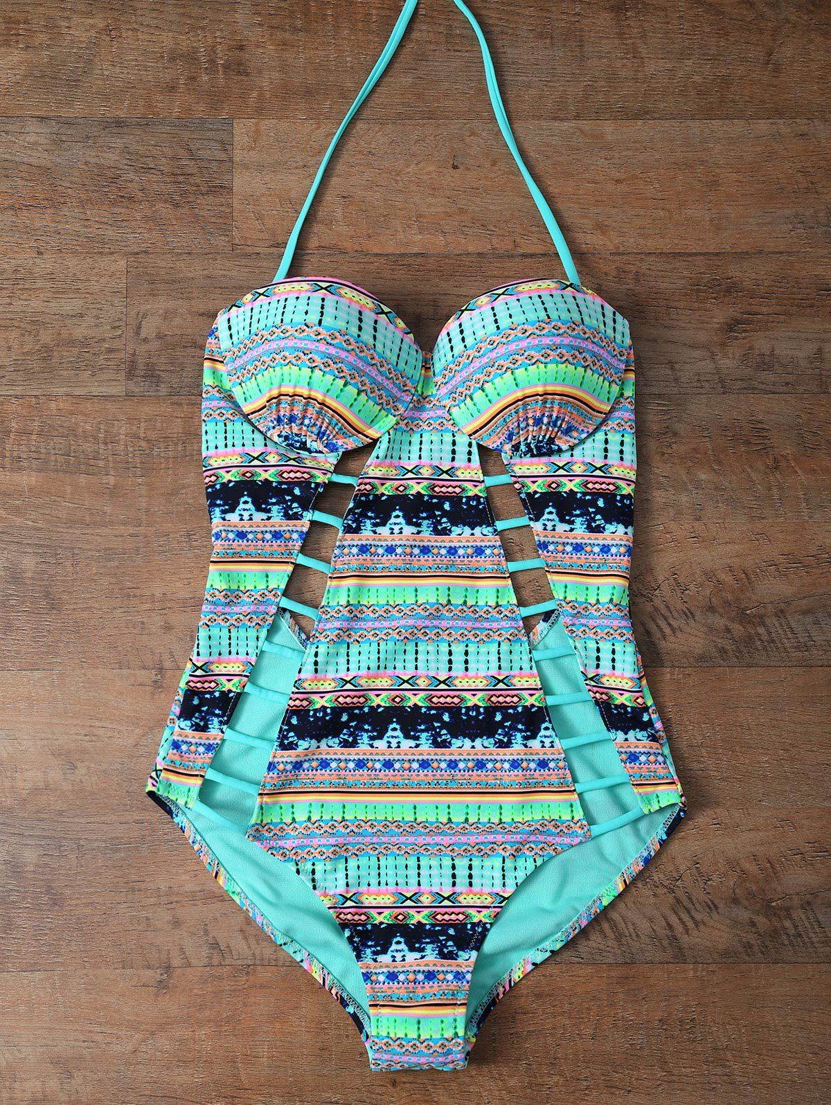 halter neck one piece swimsuit