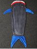 Couverture motif queue de requin - gris foncé 