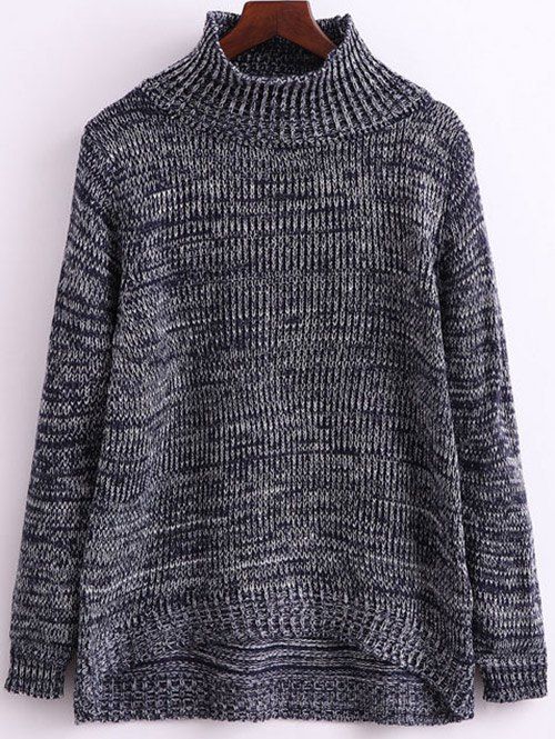 Buy Funnel Neck Heathered Knitwear  