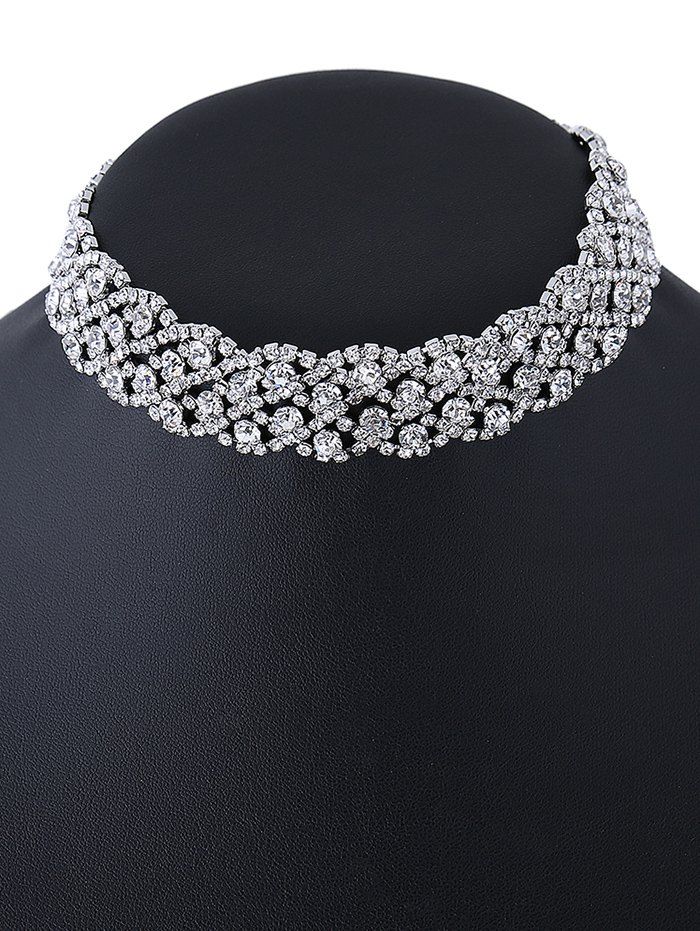 [60% OFF] Rhinestone Wedding Choker Necklace | Rosegal