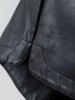 Drawstring Faux Leather Shorts -  