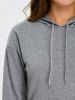 Hooded Long Sleeve Sweatshirt Mini Dress with Pocket -  