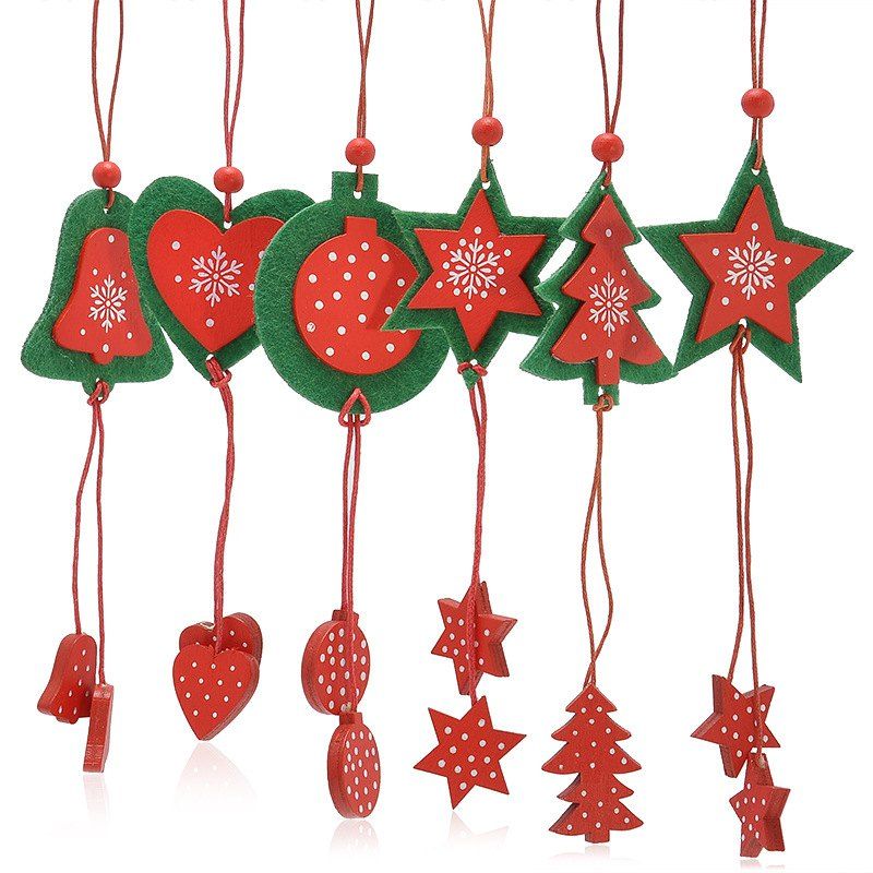 

12PCS Christmas Tree Supplies Decoration Snowflake Hanging Pendants, Red