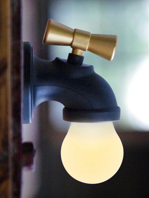 

Smart Sound Induction USB Faucet LED Night Light, Black