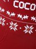 Christmas Snowflake Deer Print Hoodie Dress -  